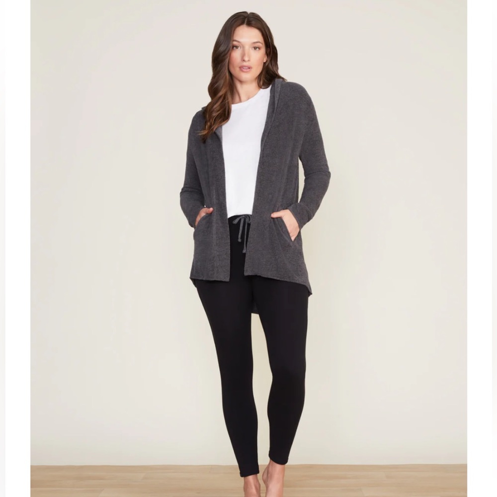 Barefoot Dreams CozyChic Ultra Lite Hooded Cardi Women’s Size Medium